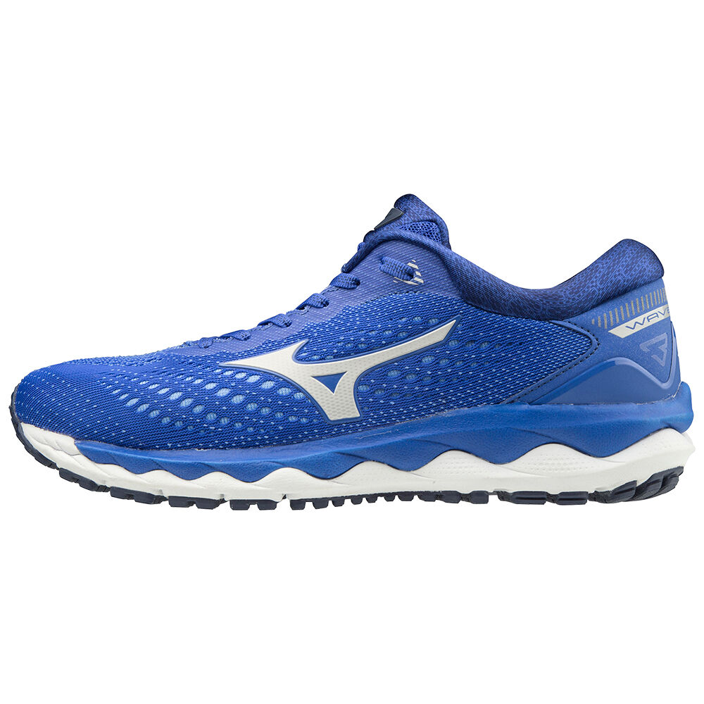 Mizuno WAVE SKY 3 - Bayan Koşu Ayakkabısı - Mavi Türkiye (LQTVXC-327)